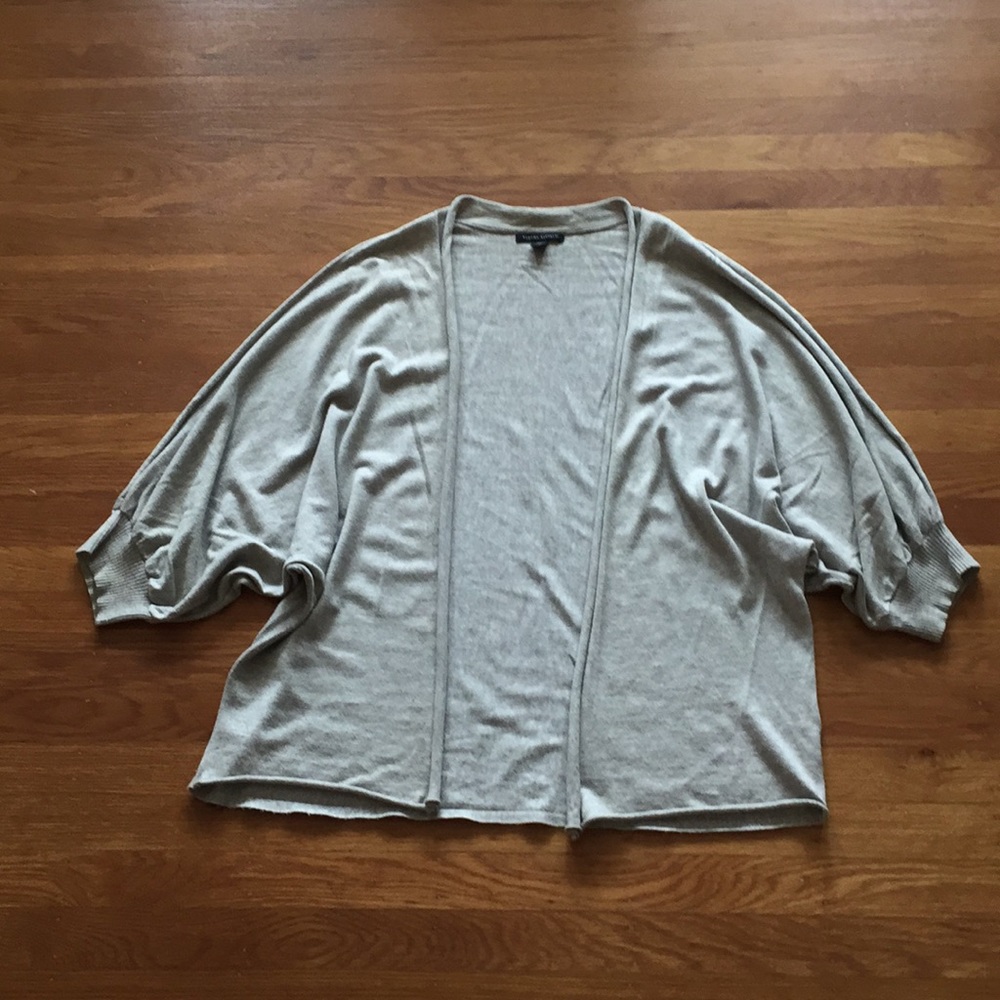 Banana Republic gray oversized open cardigan